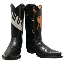 Load image into Gallery viewer, East Lonesome Drifters Genuine American Alligator w/ Handcarved & Inlay Tops