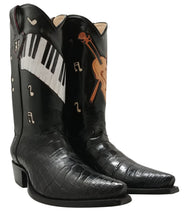 Load image into Gallery viewer, East Lonesome Drifters Genuine American Alligator w/ Handcarved & Inlay Tops