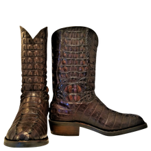 Load image into Gallery viewer, Full Genuine American Alligator Seamless Hornback Boots