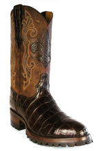 Load image into Gallery viewer, Genuine American Alligator Belly cut Boots w/ Alligator Inlay &amp; Lug Soles - Handmade Boots