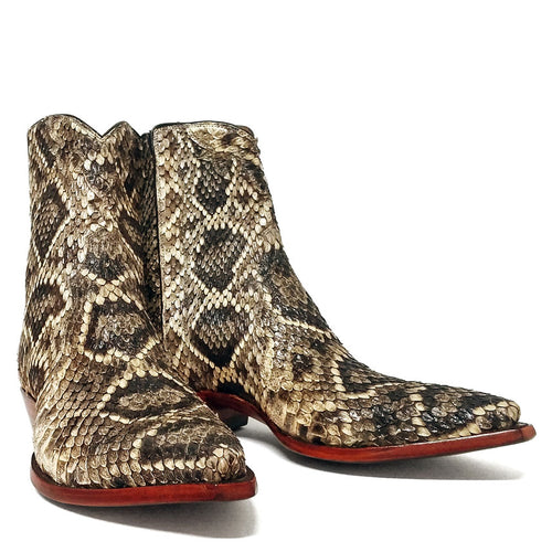 Genuine EASTERN Diamondback Rattlesnake Handmade Ankle Boots