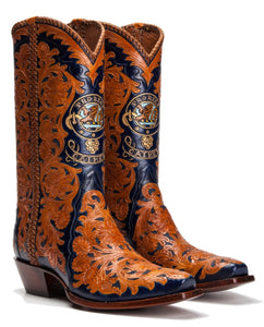 Fully Hand Carved / Tooled Custom Handmade Boots