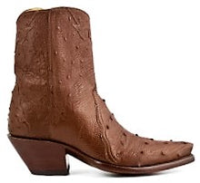 Load image into Gallery viewer, “Patrona” Genuine South African Full Quill Ostrich Handmade Ankle Boot