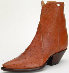 “Patrona” Genuine South African Full Quill Ostrich Handmade Ankle Boot