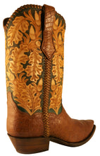 Load image into Gallery viewer, ARDITTI / RESLEY Limited Edition Genuine American Alligator Hand Carved Autumn Acorns Handmade Boots