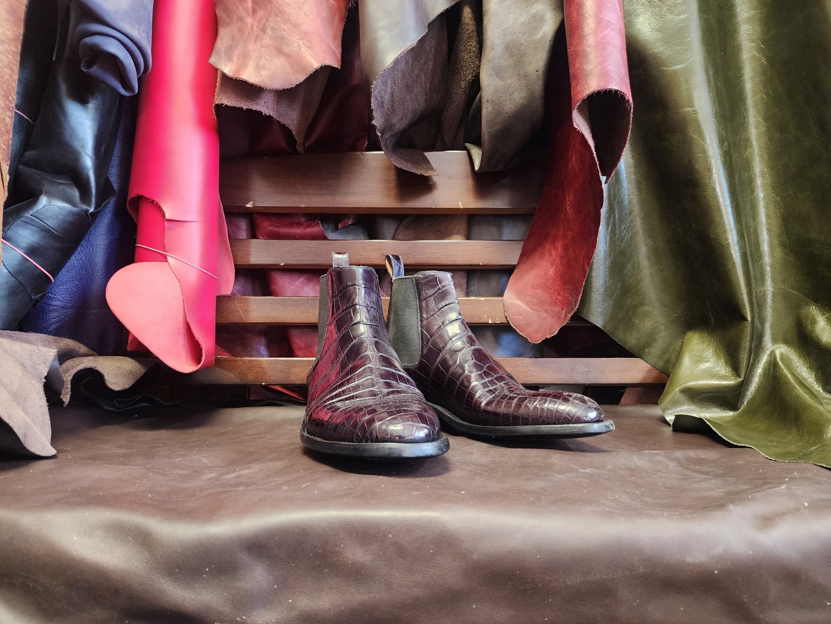 Genuine American Alligator Handmade Chelsea boot