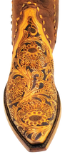 Load image into Gallery viewer, (TEMP) Hand Tooled Ankle Boots