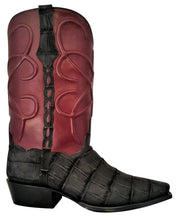 Load image into Gallery viewer, Genuine American Sueded Alligator With Thick Cording Handmade Boots