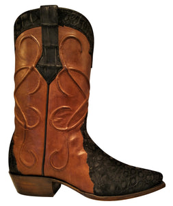 Genuine American Sueded Alligator With Thick Cording Handmade Boots