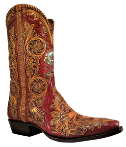 Fully Hand Carved / Tooled Custom Handmade Boots