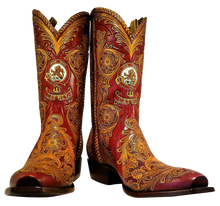 Load image into Gallery viewer, Fully Hand Carved / Tooled Custom Handmade Boots