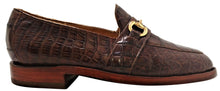Load image into Gallery viewer, Genuine American Alligator Belly Cut Loafer w/  Brass Horse Bit Snaffle