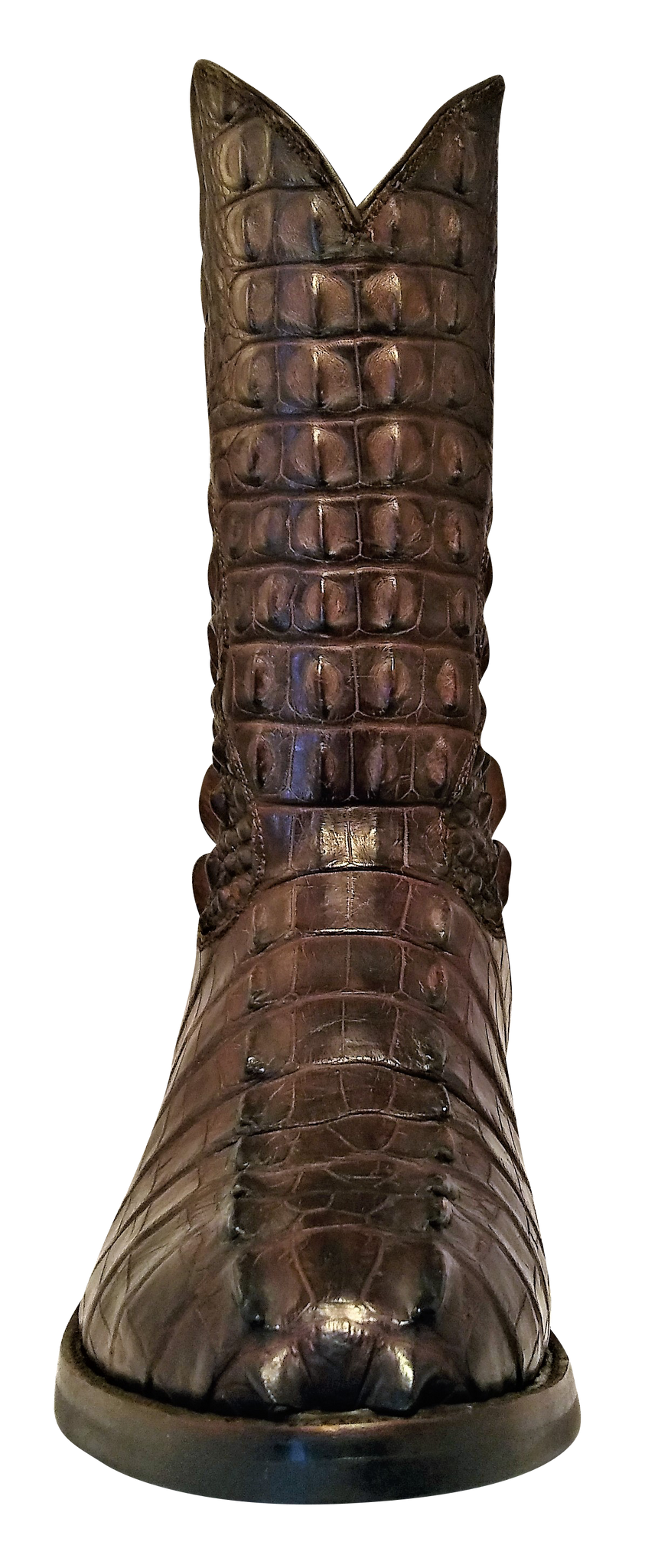 Full Genuine American Alligator Seamless Hornback Boots
