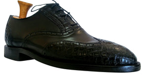 Genuine American Alligator & Italian Shell Cordovan Wingtip Oxfords