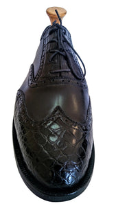 Genuine American Alligator & Italian Shell Cordovan Wingtip Oxfords
