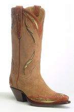 Load image into Gallery viewer, &quot;El Sol&quot; Genuine Suede w/ Kidd Skin &amp; Calf Inlay Handmade Boots
