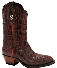 Load image into Gallery viewer, Traditional Full Genuine American Alligator Belly Handmade Boots
