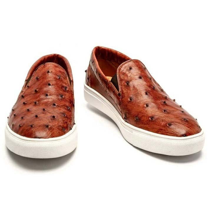 Genuine South African Full Quill Ostrich & Calf Sneakers
