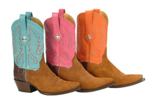 Load image into Gallery viewer, &quot;Trail Hand&quot; Genuine Sueded Pig, Elephant Counter &amp; Calf Top Handmade Boots