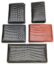 Load image into Gallery viewer, Genuine American Alligator and Genuine South African Full Quill Ostrich Wallets