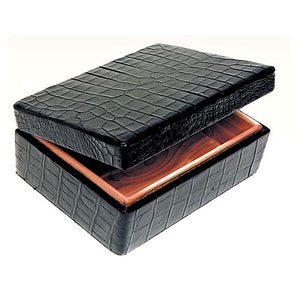 Genuine American Alligator wrapped Cigar Humidor – Handmade