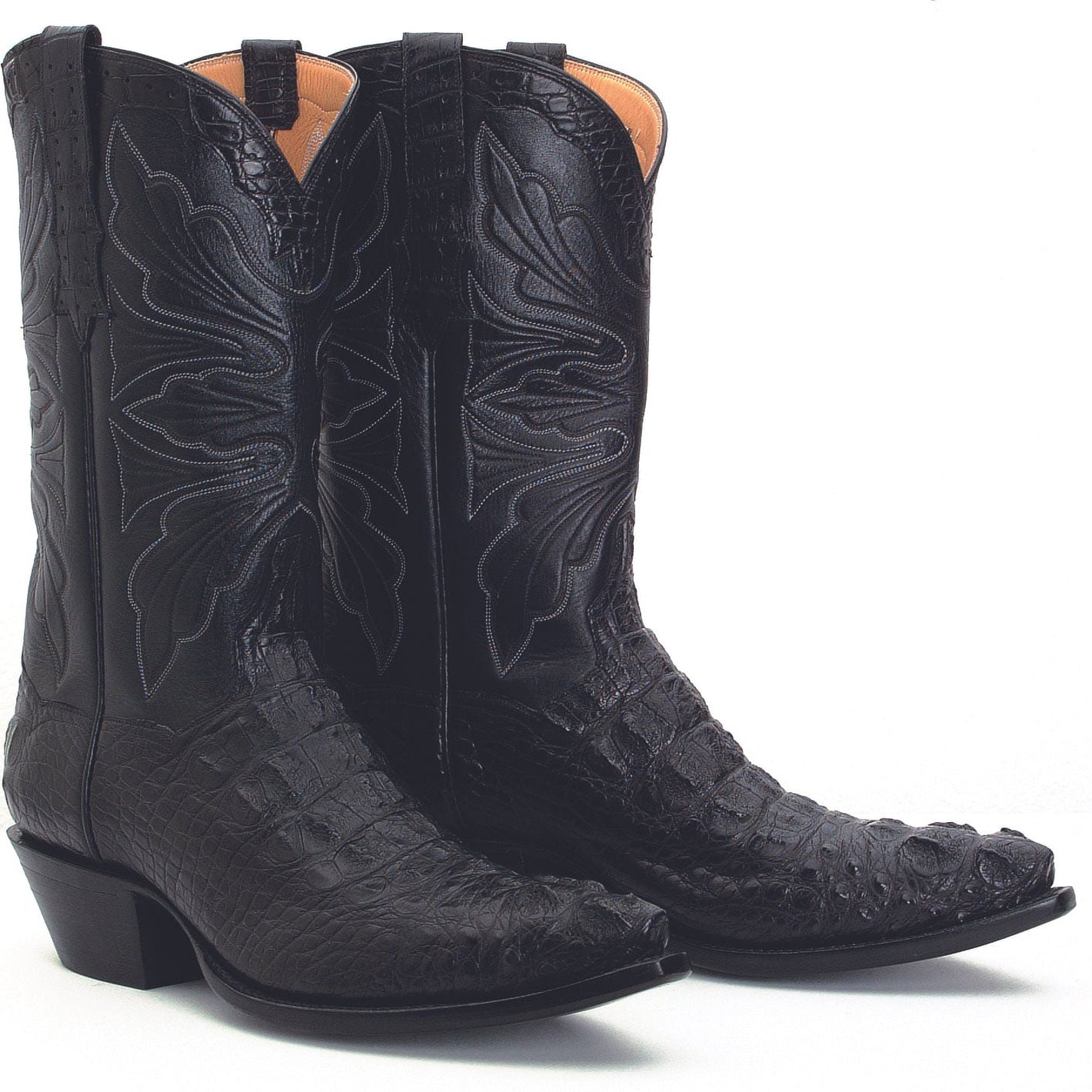 Hornback crocodile boots top