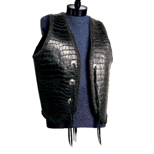Genuine American Alligator Belly double Laced Vest – Complete
