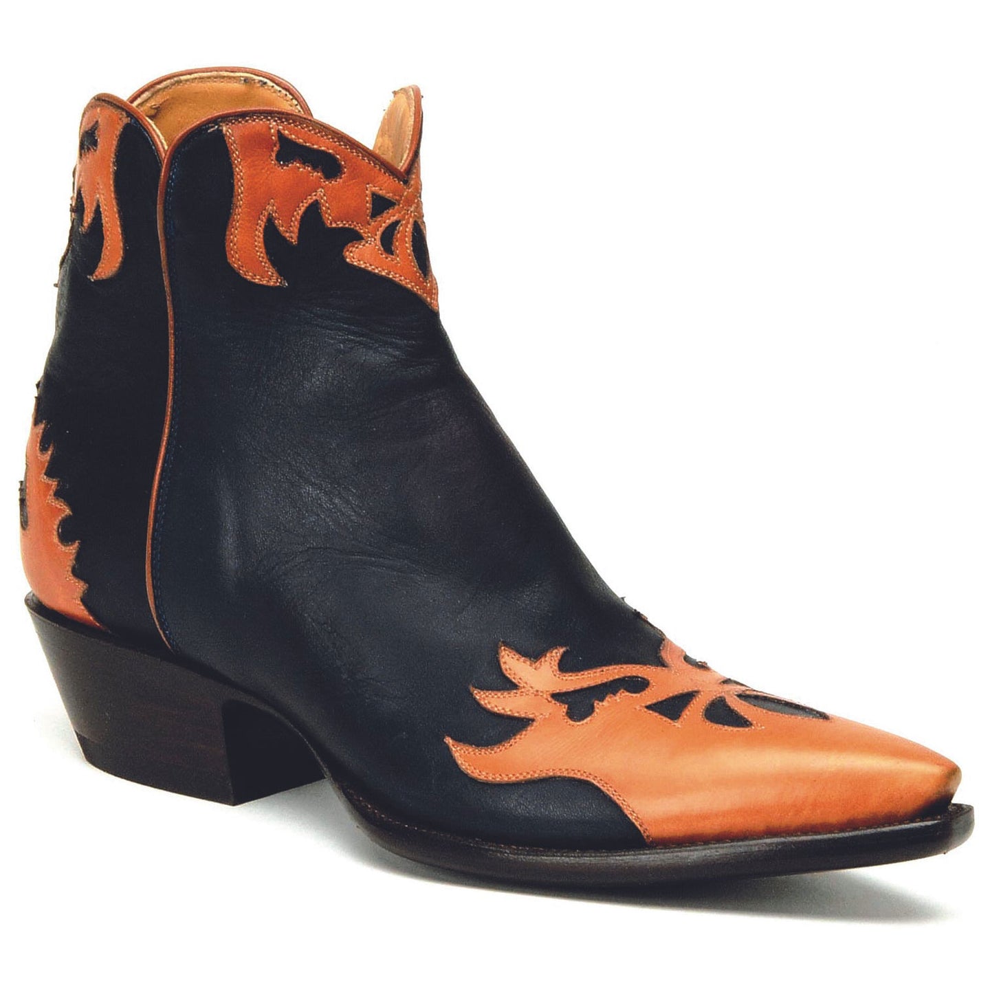 “Provencio” Genuine Calfskin w/ Calfskin Overlay Handmade Ankle Boots