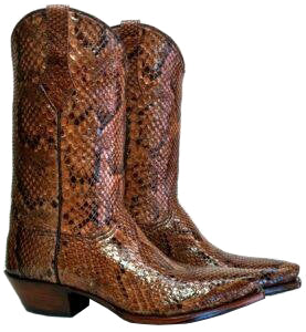 Genuine Full Burmese Python Handmade Boots - Main Image
