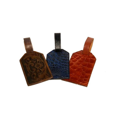 Exotic Leather Luggage Tags