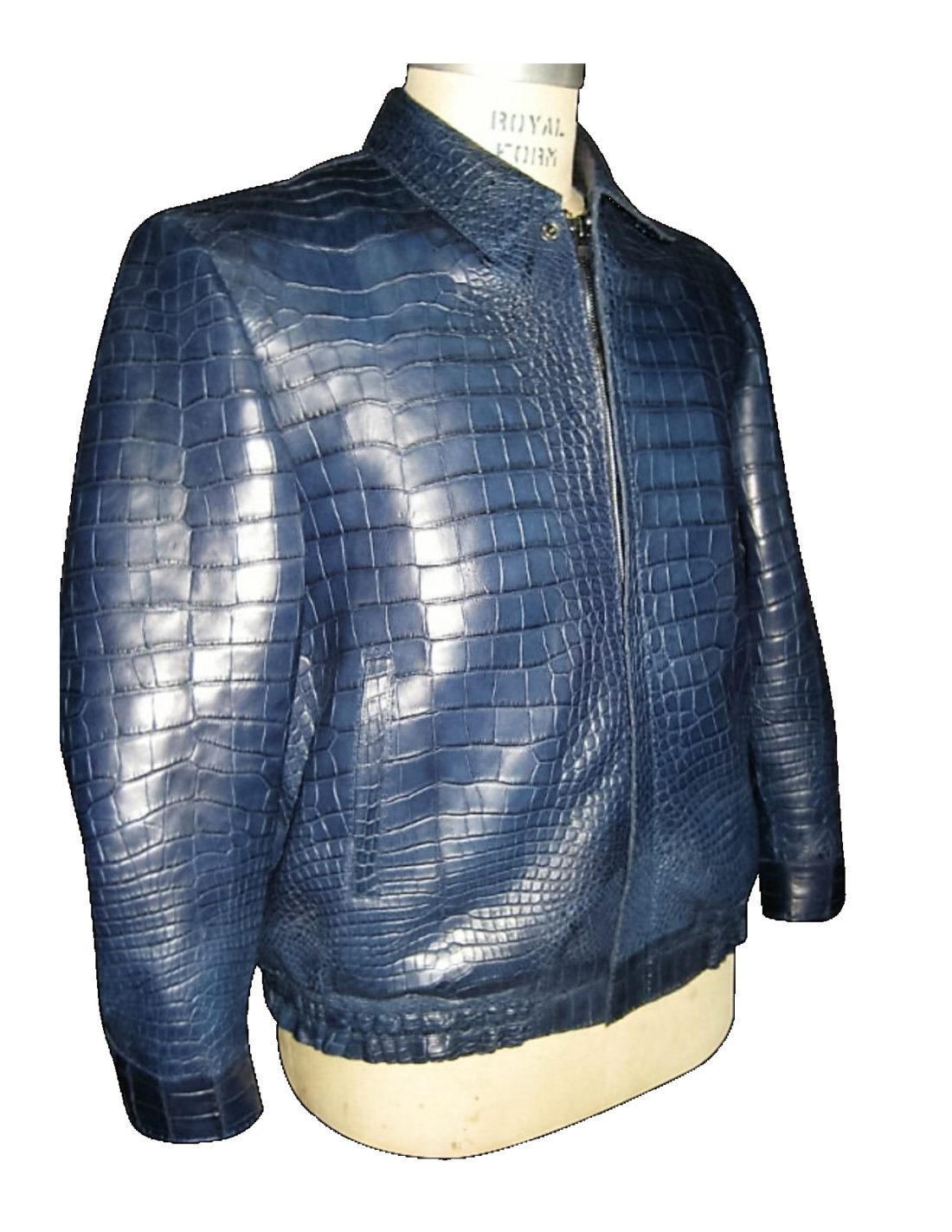 Genuine alligator leather jacket for men, real crocodile jacket