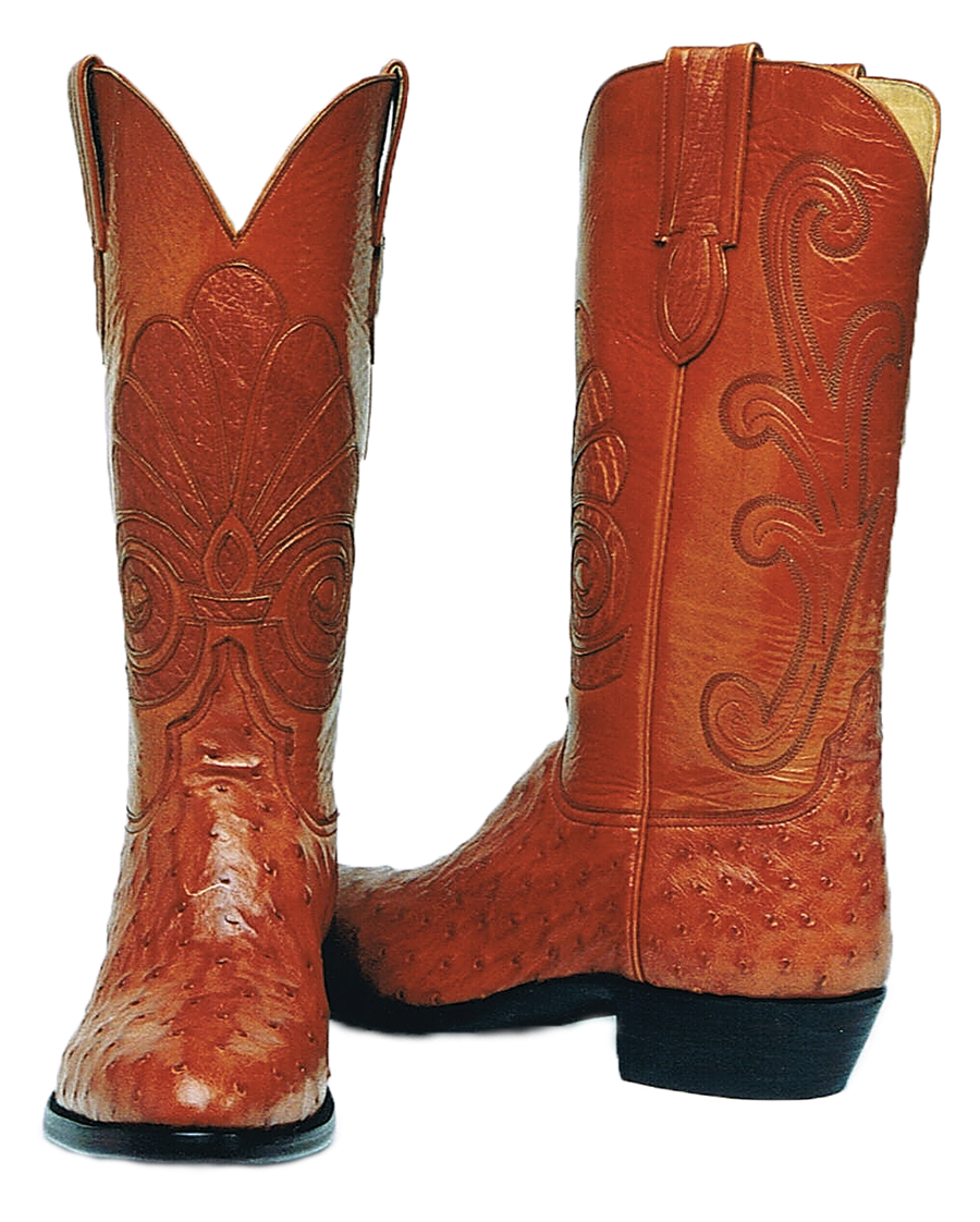 Genuine South African Full Quill Ostrich w/ Ostrich Inlay Handmade Boots