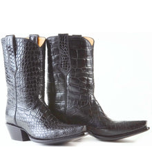 Load image into Gallery viewer, Traditional Full Genuine American Alligator Belly Handmade Boots