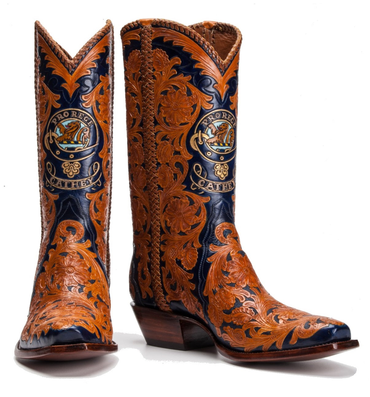 Fully Hand Carved / Tooled Custom Handmade Boots