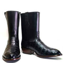 Load image into Gallery viewer, &quot;Hamilton&quot; Genuine American Alligator &amp; Calfskin Handmade Boots