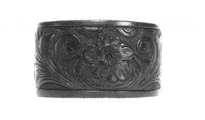 Hand Tooled Leather Handmade Cuffs (1.5 Inch)