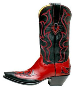 "La Maria" Genuine Teju Lizard & Calf Tops w/ Overlay Handmade Boots