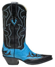 Load image into Gallery viewer, &quot;La Maria&quot; Genuine Teju Lizard &amp; Calf Tops w/ Overlay Handmade Boots