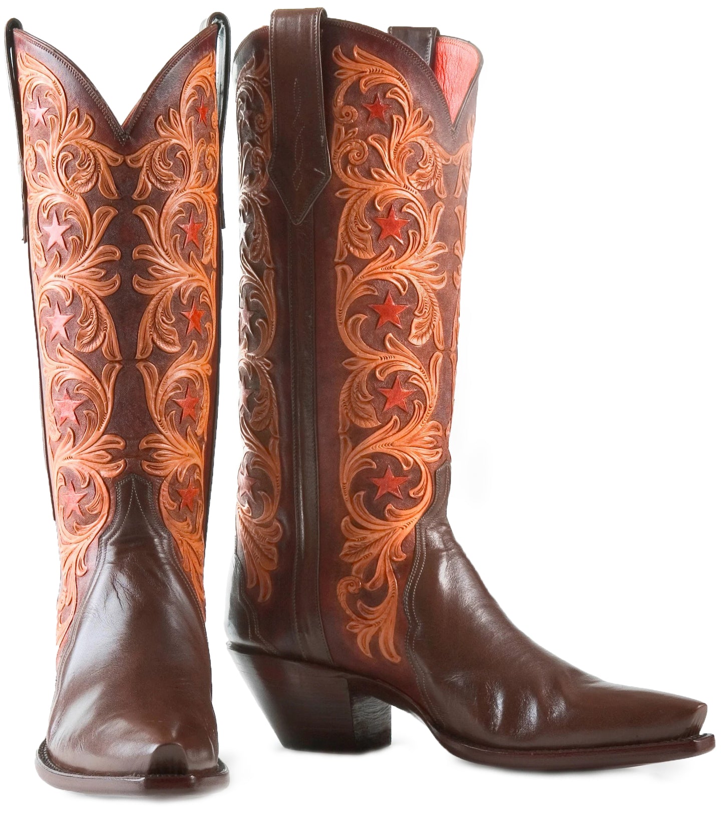 “Mesquite Alto” ARDITTI original Design Hand Carved / Tooled w/ Kangaroo Handmade Boots