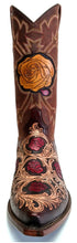 Load image into Gallery viewer, &quot;Mesquite Rose&quot; Hand Carved / Tooled Handmade Boots