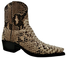 Load image into Gallery viewer, Genuine Burmese Python Back Cut Shorty Handmade Boots
