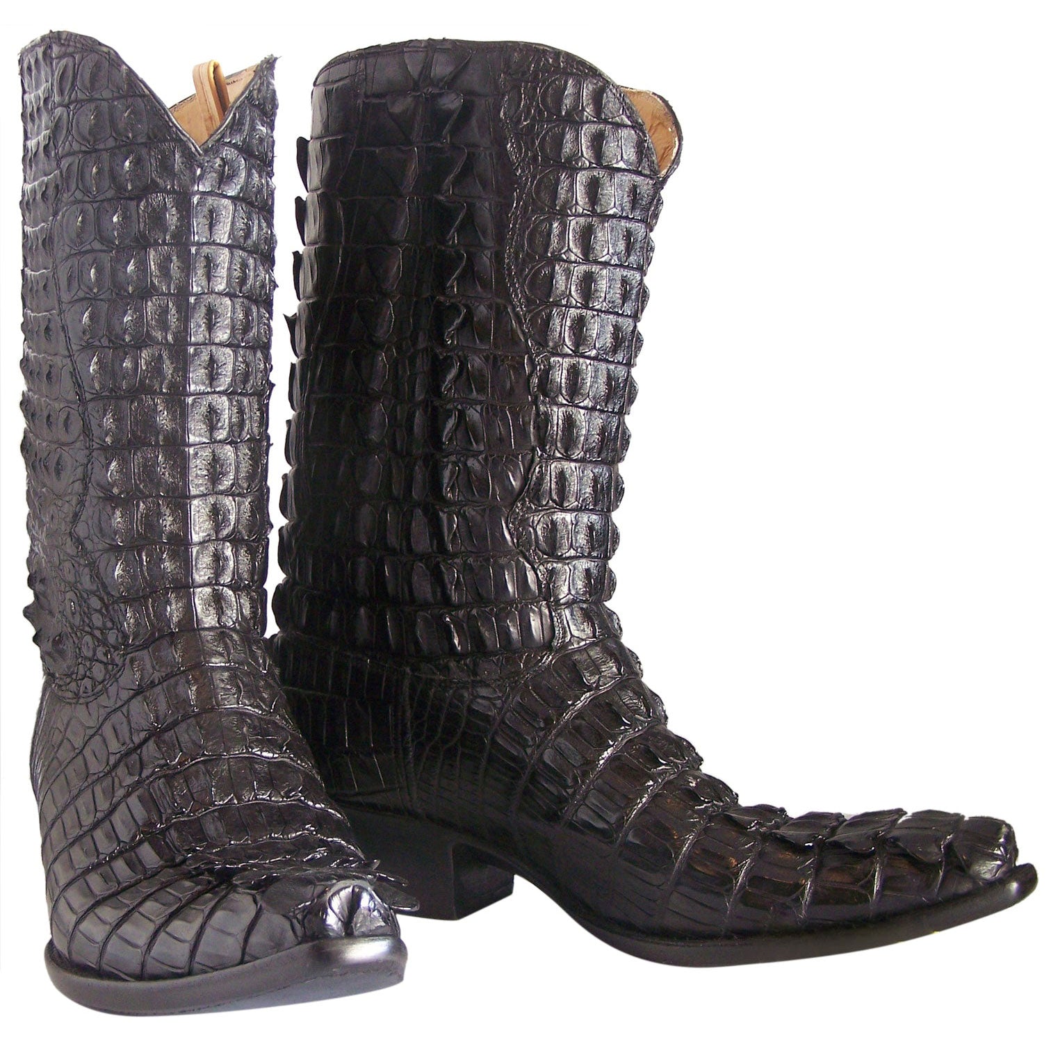 Seamless Genuine American Alligator Full Tails Handmade Boots