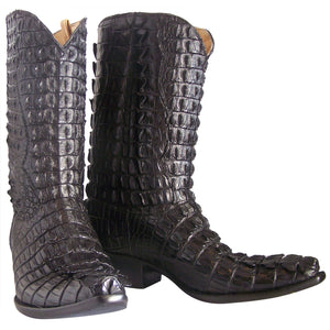 Black crocodile boots online