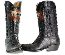 Load image into Gallery viewer, Seamless Full Genuine American Alligator Tail Cut Handmade Boots